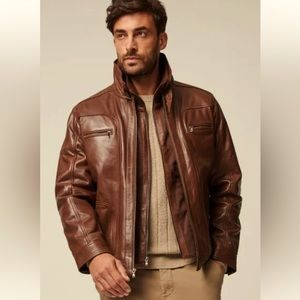 🤎LEATHER OVERLAND JACKET🤎